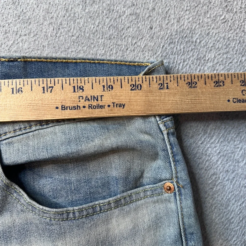 Levi's 505 Jeans Mens 42x32 Regular Fit Light Wash Blue Straight Leg Stretch